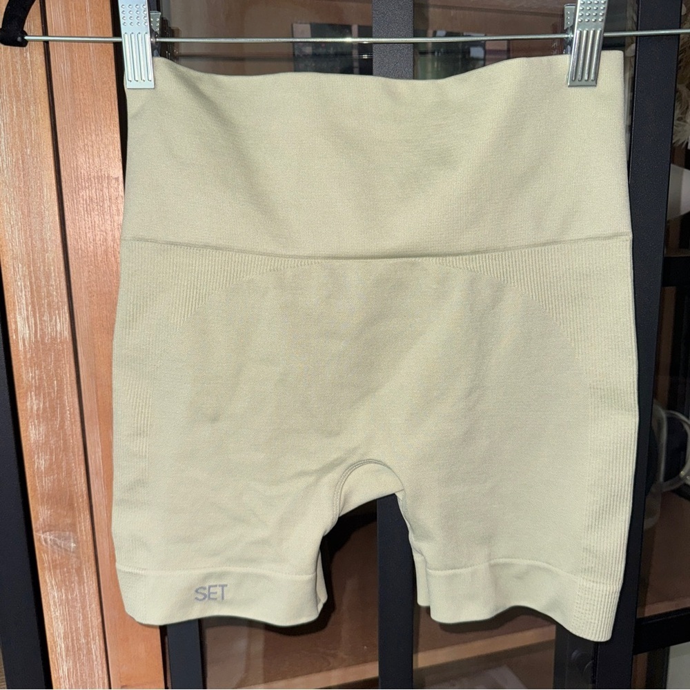 SET Active Sculptflex ribbed seamless biker shorts high waisted workout